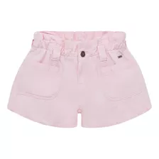 Short Rosa Con Pretina Y Bolsillos Para Bebé Niña