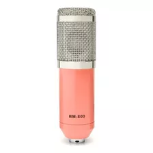 Micrófono Oem Bm-800 Condensador Cardioide Color Rosa/plateado