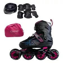 Patines Chicago En Linea Semiprofesionales Con Kit Completo