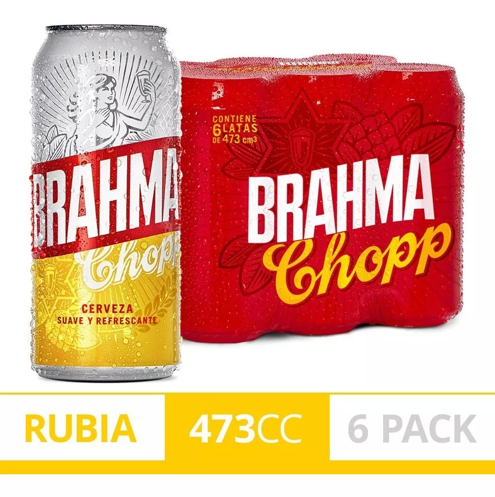 Cerveza Brahma Chopp 473ml X6