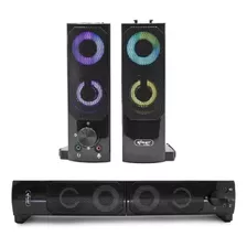 Caixa De Som Para Tv Smart Soundbar Subwoofer Led P2 Pc 