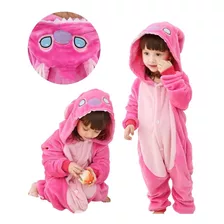 Kigurumi Stitch Angel Cosplay Pijama Mameluco Niño Niña 