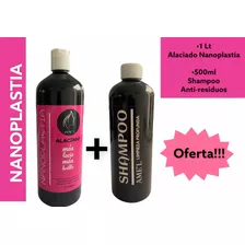 Alaciado Nanoplastia 100% Liso 1 Lt + Shampoo Anti-residuos!
