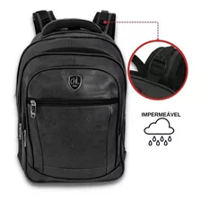 Mochila Bolsa Masculina De Couro Reforçada Promo Impermeável