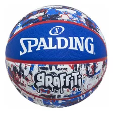 Bola De Basquete Spalding Graffiti - Azul E Branco