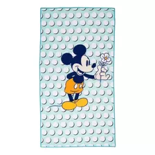 Toallon Playero Infantil Mickey Verde Agua Disney Pileta