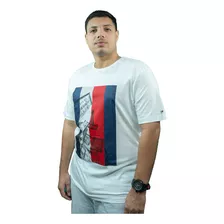 Camiseta Tommy Hilfiger Com Estampa Com As Cores Da França