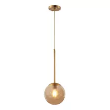 Lustre Pendente Moderno Esfera Bola Dourado Inovartte Inl88