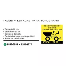 Tacos Y Estacas Para Topografía.