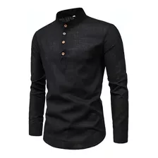 Camisa Elegante Casual De Manga Larga Para Hombre