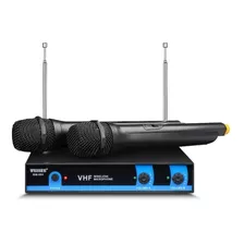 Pack De 2 Microfonos Inalambricos Pro Vhf Wm-06v Con Maleta