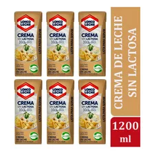 Crema De Leche Sin Lactosa Lonco Leche 200ml Pack 6