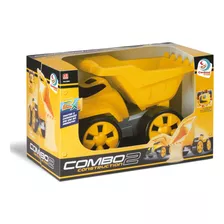 Juguete Camion De Construcción Amarillo Grande 35 Cm.