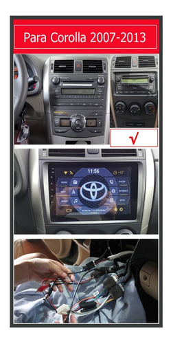 Radio Estereo Android Toyota Corolla 2007-2012 4+32g Carplay Foto 5