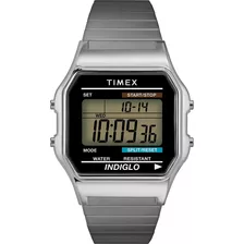 Reloj Digital Timex, Clásico Para Hombre, Acero Inoxidable