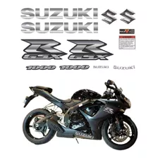 Kit Adesivo Genérico Personalizado Cromado Suzuki Gsxr 1000 Cor Preta