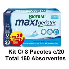 Absorventes Geriátrico Biofral Maxi Geriatri Kit C/8 Pacotes