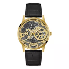 Reloj Guess De Hombre Original De Caballero Color De La Correa Negro/dorado