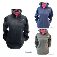 Campera Polar Dama Antipiiling C/cierre C/bolsillo C/bordado