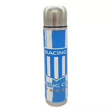 Termo Metalico De 1 Litro Racing Club Forrado Eco Cuero