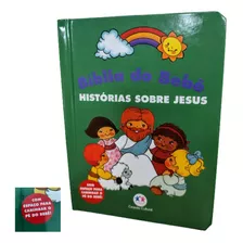 Bíblia Do Bebê Histórias Sobre Jesus Capa Dura Folhas Cartonadas Com Espaço Carimbar O Pezinho Da Criança