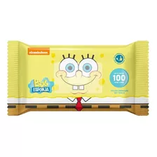 Toalhas Lenço Umedecidas Bob Esponja Com 100 Unidades