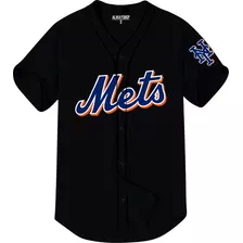 Camisola Jersey New York Mets M3 Negro Ch M G Eg 2eg