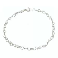 Pulsera Corazones Enlazados Plata 925 - Eslabones Corazón