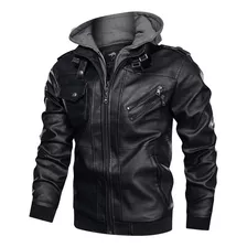 Chamarra Motociclista Biker Bomber Con Capucha Rompevientos