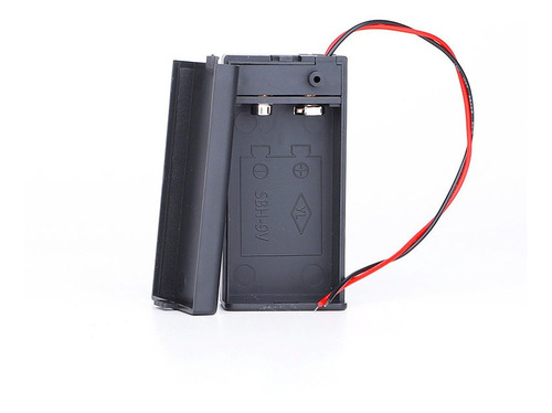 Portapila Soporte  1 Bateria 9v Con Interruptor Y Protector