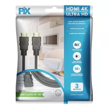 Kit 10 Cabo Hdmi 3m 4k 2.0 Atacado 3 Metros Ultra Hd Pc Not