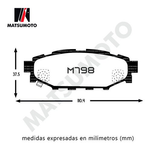 Pastillas De Freno Trasera Para Subaru Legacy Foreste Xv Out Foto 2