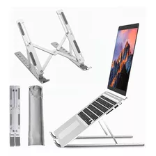 Suporte Ajustável Para Portáteis Com 6 Posições Laptop Stand Premium Aluminum Suporte Alumínio Para Macbook Air Macbook Pro Silver