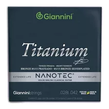 Corda Giannini Violão Nylon Titanium Nanotec Pesada