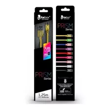 Cable Foxbox Carga Rápida Prism 1.25 Mts Reforzado Micro Usb Color Negro