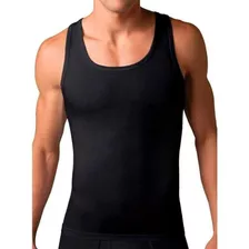 Camiseta Modeladora Faja Corrector Postura Hombre Negra