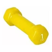 Cap Barbell De Vinilo De Una Cara Pesa, 1 Pound, Amarillo