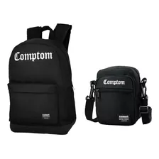 Kit Compton Mochila Trabalho Multiuso Mas Shoulder Bag Normal Preto