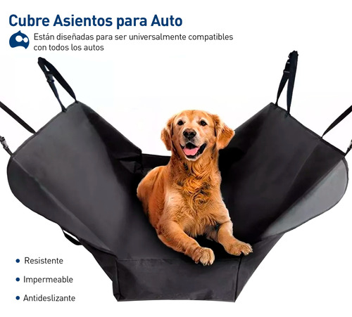 Funda Auto Perros Impermeable De Asiento Para Mascotas Foto 2