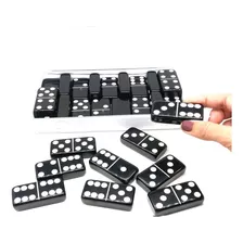 Jogo De Domino Jumbo Preto Grosso Profissional Resistente 