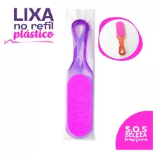 Lixa Para Pedicure Rosa No Refil Plástico Tam 13x5 Cm C/ 50 