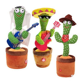 Cactus Bailarín Graba Repite Brilla Recargable Tik Tok Niños