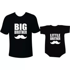 Camiseta Big Brother + Body Little Brother - Adulto E Bebê