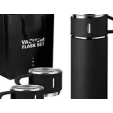 Termo Vacuum Flask Set 3tazas Acero Inoxidable 