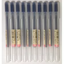 Boligrafo Lapicera De Gel Muji De 0.7 Mm Azul Negro 10-pack