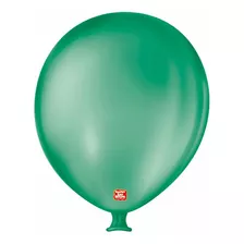 Balão De Festa Látex Liso - Cores - 9 23cm - 50 Unidades Cor Verde Folha