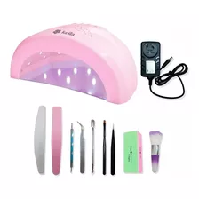 Cabina Uv Led 48w Keila Quick Pro + Accesorios Manicura Rosa