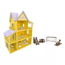 Kit Casa/casinha Boneca 19 Moveis Com Parquinho Postagem 24h