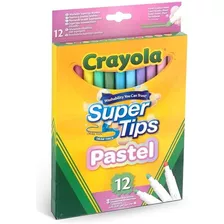 Plumones Pastel Punta Cónica Super Tips Crayola® 12 Piezas