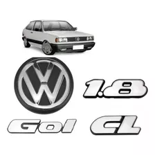 Emblema Volkswagen Gol Cl 1.8 91 92 93 94 Quadrado - 4 Peças